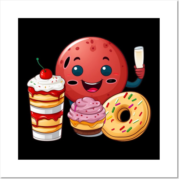 Donut kawaii  junk food T-Shirt cute  funny Wall Art by nonagobich